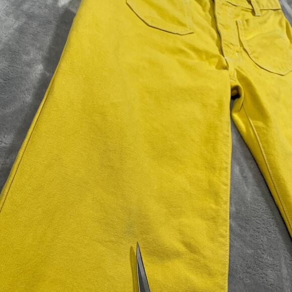 Lykke Wullf Perfected Ranch Pant 2 Yellow Patch Pockets Cotton Retro High Rise - Picture 10 of 15
